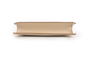 MÉTIER CREAM STOWAWAY PATENT LEATHER SHOULDER BAG