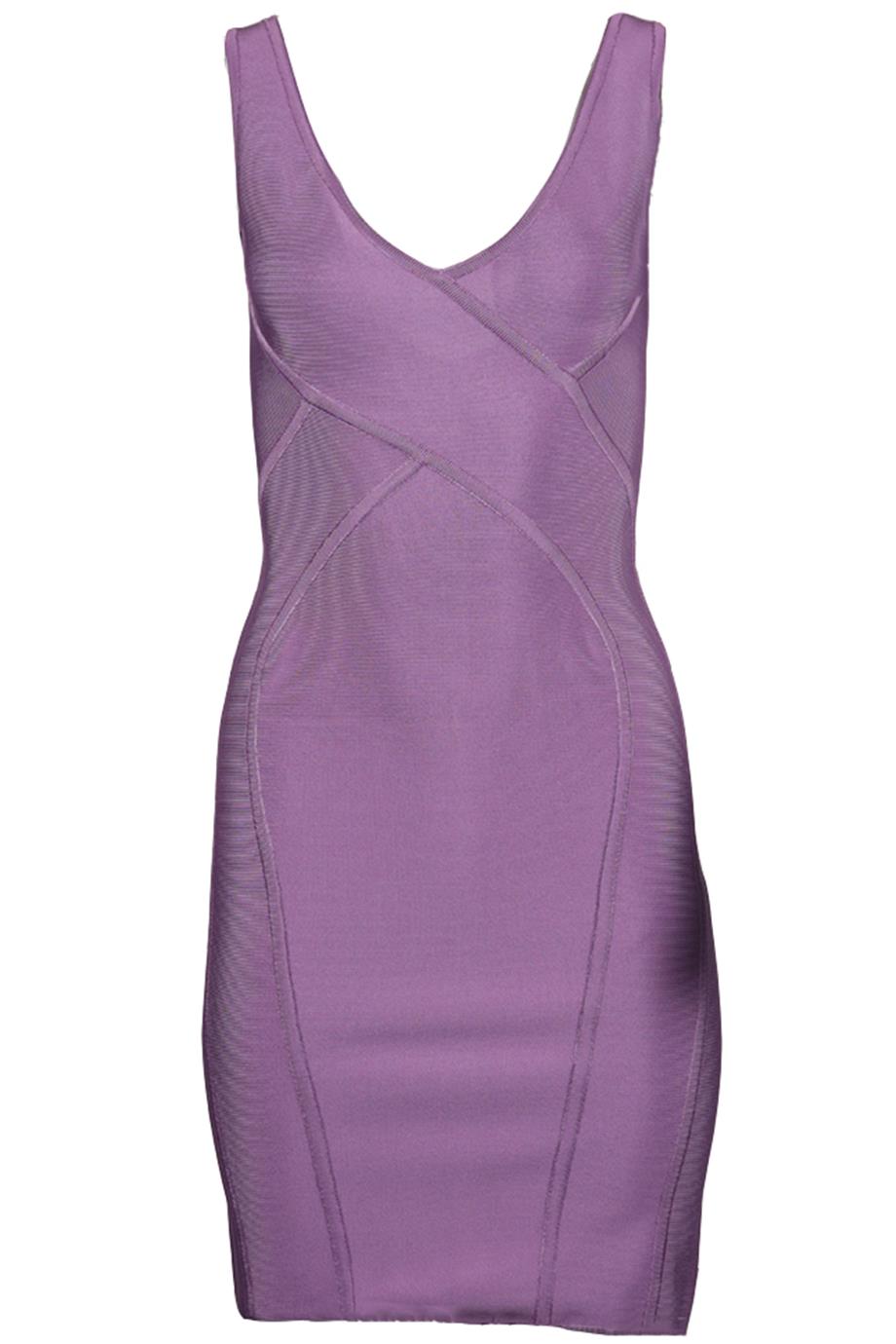 HERVÉ L. LEROUX STRETCH KNIT MINI DRESS FR 40 UK 12