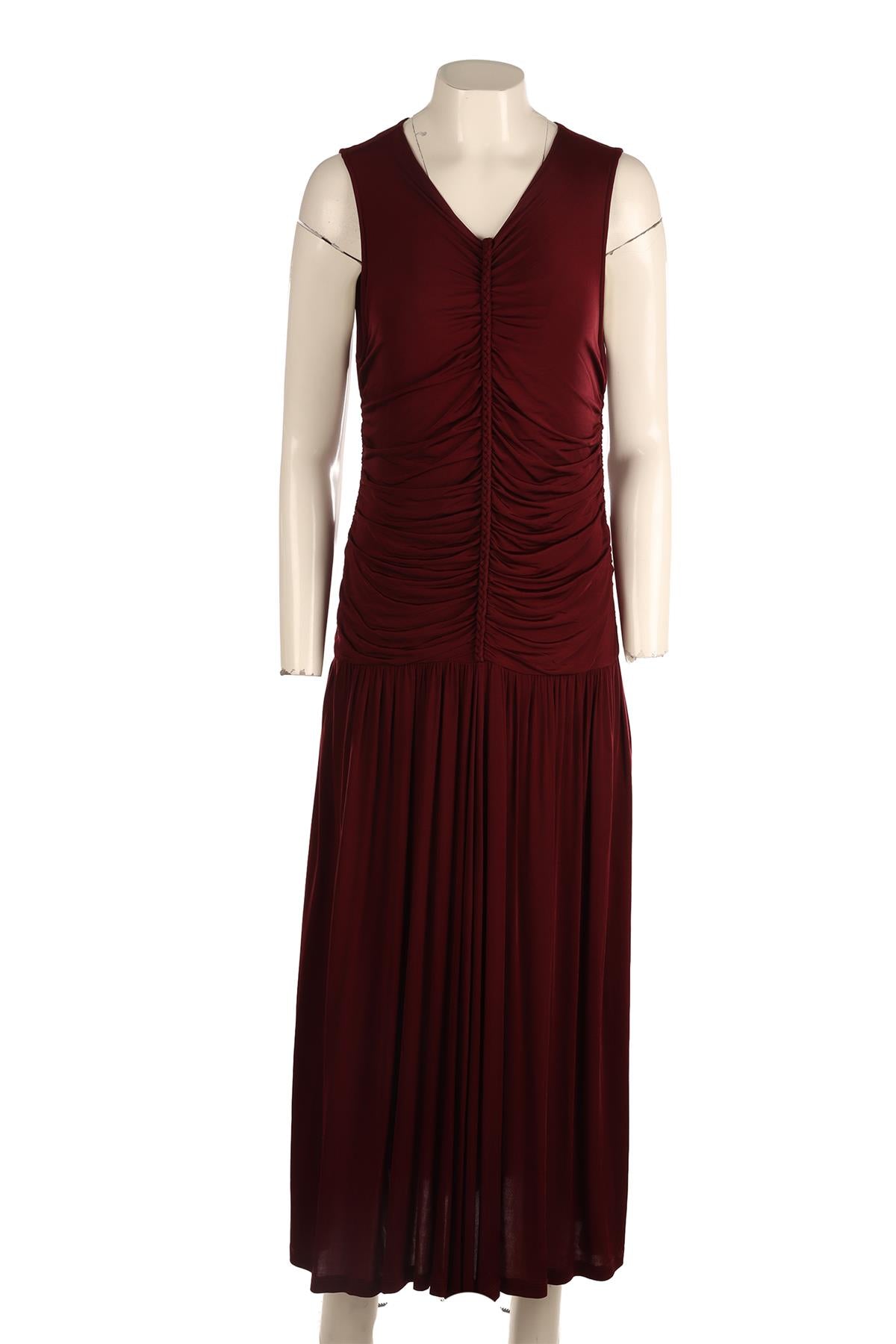 ULLA JOHNSON BURGUNDY JERSEY MAXI DRESS MEDIUM