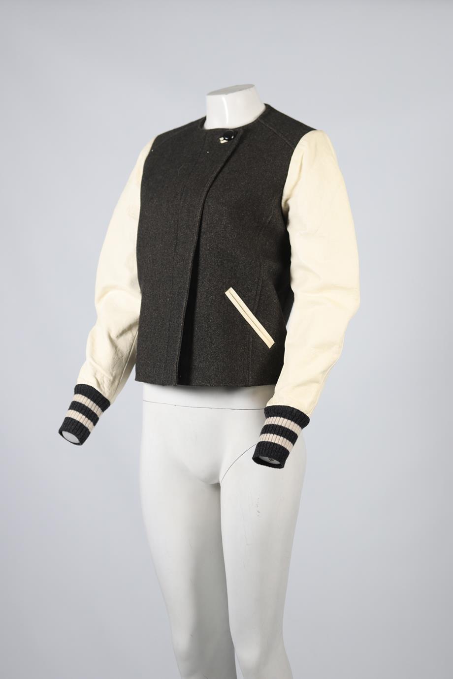 ISABEL MARANT WOOL BLEND BOMBER JACKET FR 36 UK 8