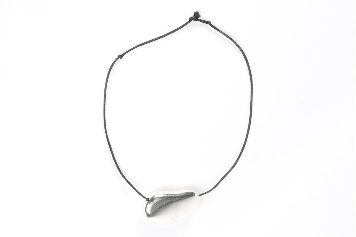 TIFFANY & CO + ELSA PERETTI BEAN STERLING SILVER AND ROPE NECKLACE