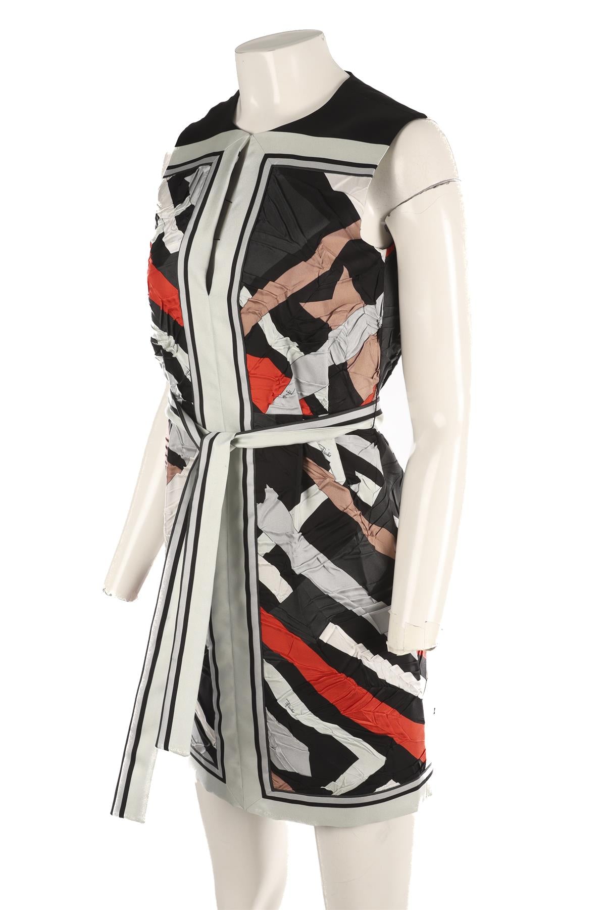 EMILIO PUCCI MULTI SILK MINI DRESS IT 38 UK 6