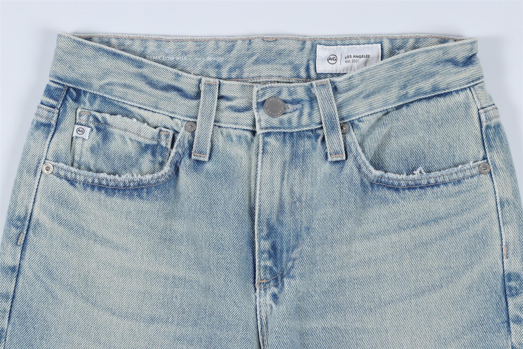 ADRIANO GOLDSCHMIED BLUE HIGH RISE STRAIGHT LEG JEANS W23 UK 4