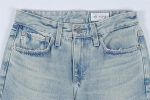 ADRIANO GOLDSCHMIED BLUE HIGH RISE STRAIGHT LEG JEANS W23 UK 4