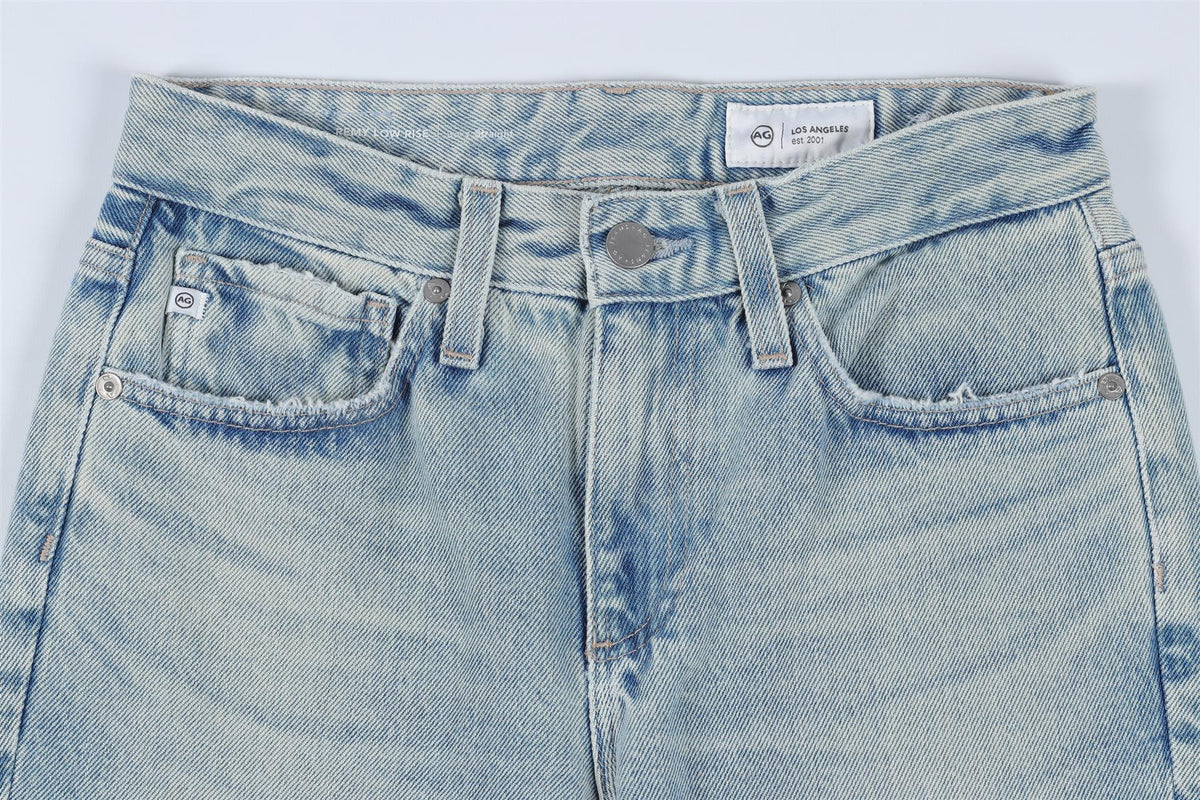 ADRIANO GOLDSCHMIED BLUE HIGH RISE STRAIGHT LEG JEANS W23 UK 4