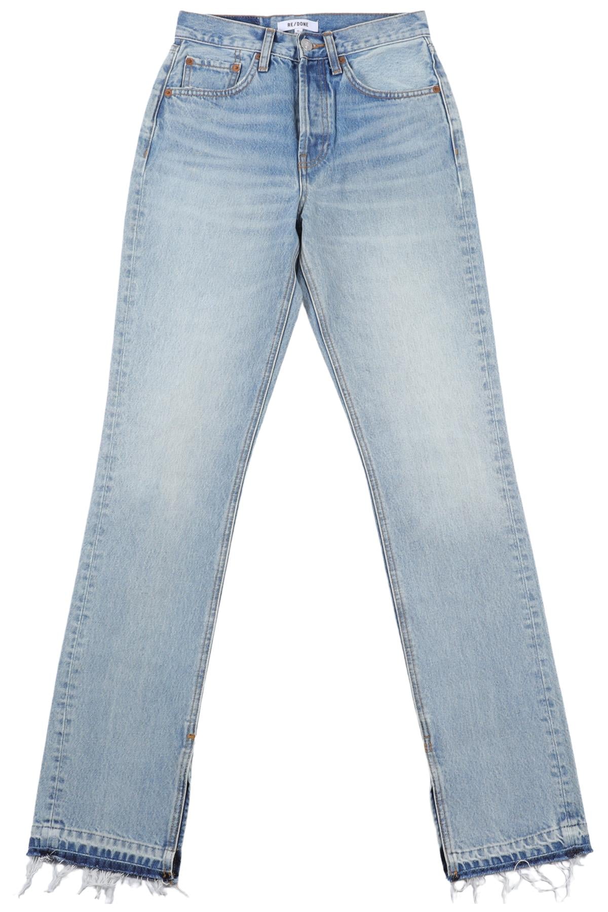 RE/DONE BLUE HIGH RISE STRAIGHT LEG JEANS W24 UK 6