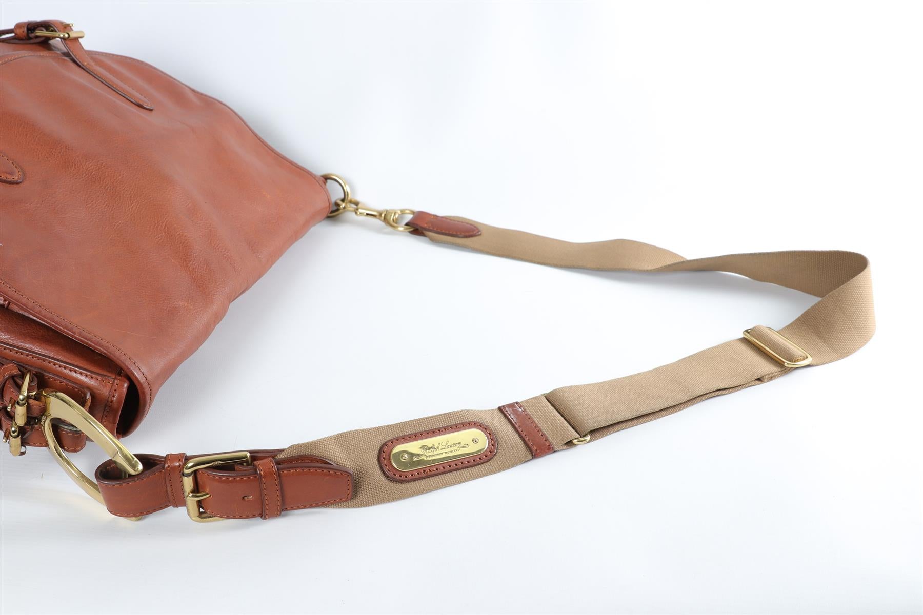 RALPH LAUREN BROWN LEATHER SHOULDER BAG