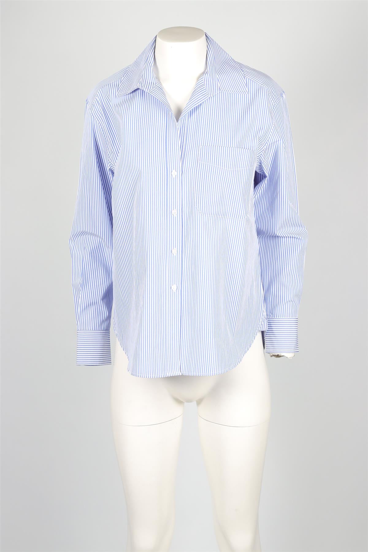 BROCHU WALKER BLUE COTTON SHIRT SMALL