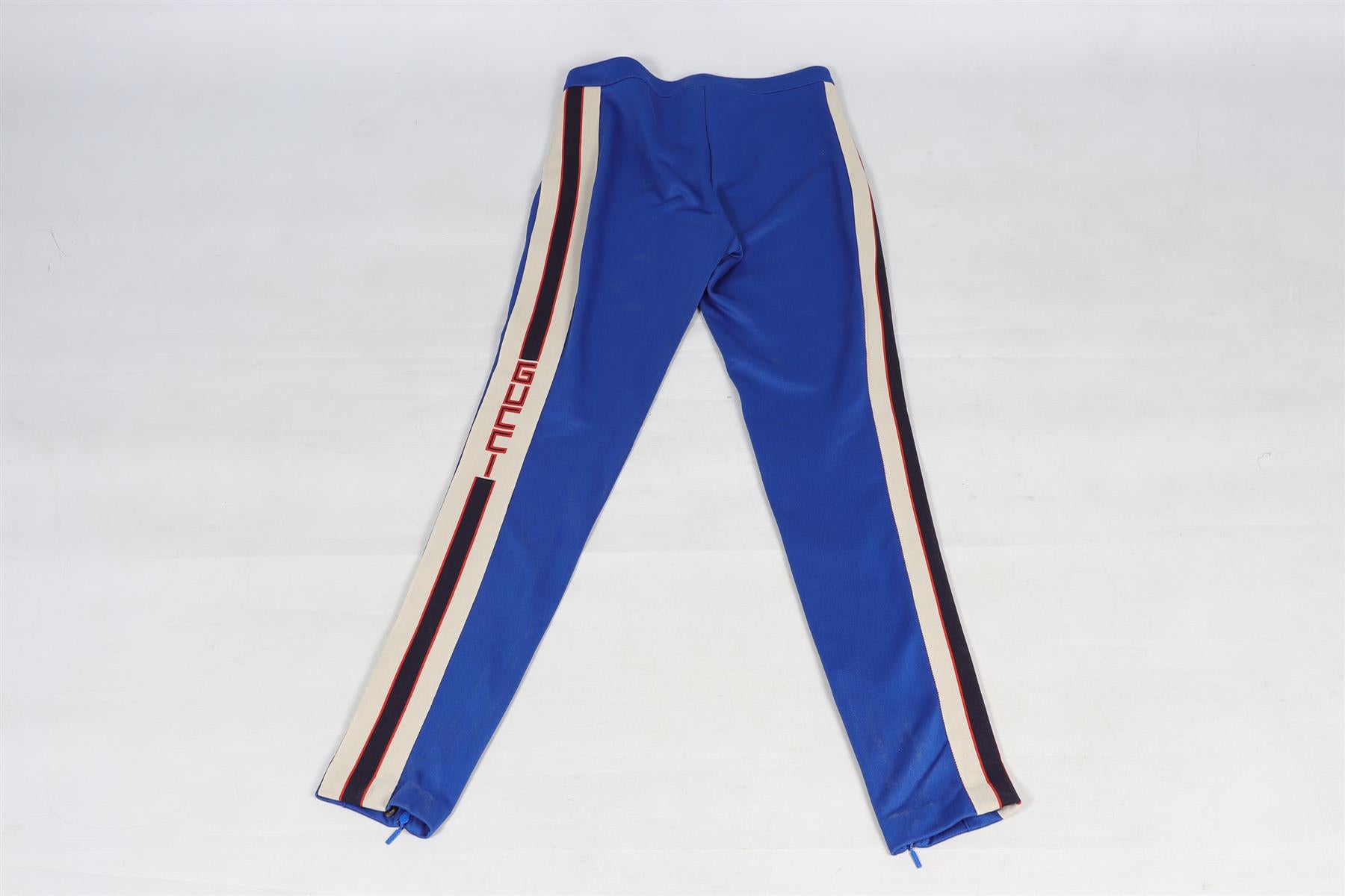 GUCCI BLUE JERSEY SKINNY PANTS XSMALL