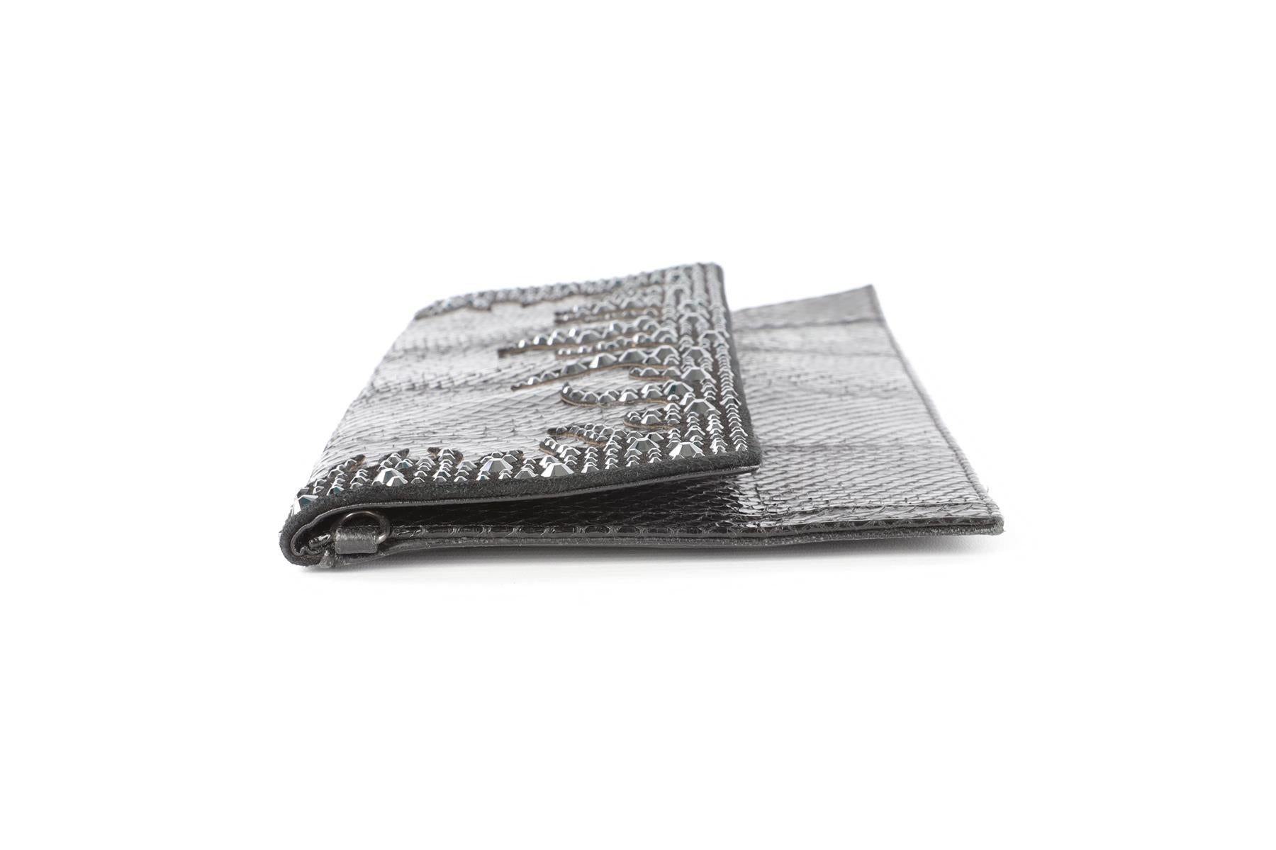 PHILIPP PLEIN BLACK LEATHER CLUTCH