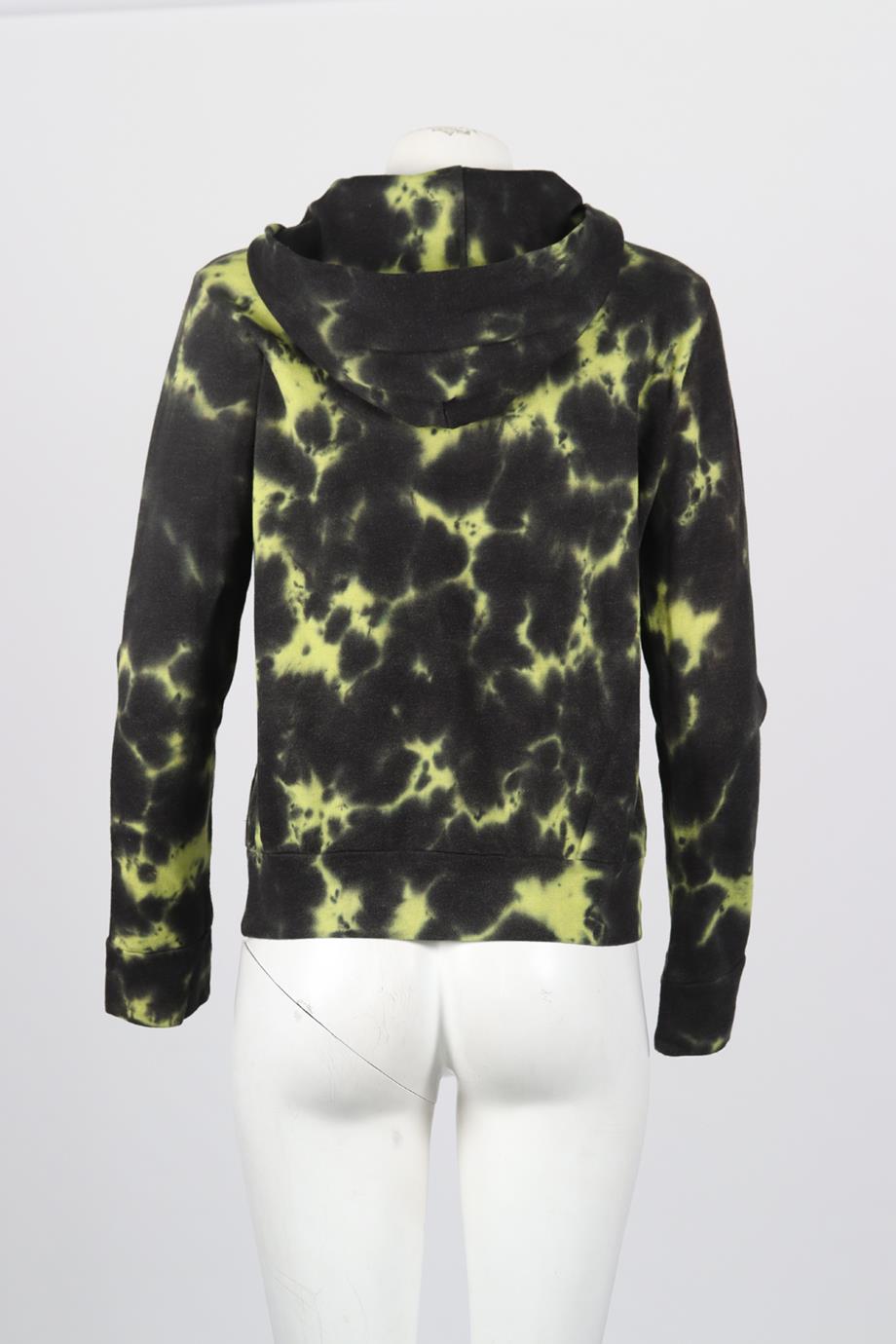 MONROW TIE DYED COTTON BLEND HOODIE MEDIUM