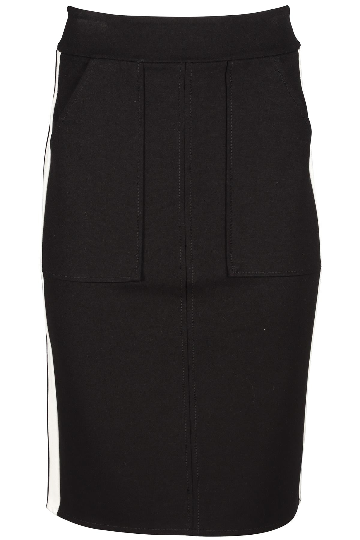 ME+EM BLACK JERSEY MINI SKIRT UK 8
