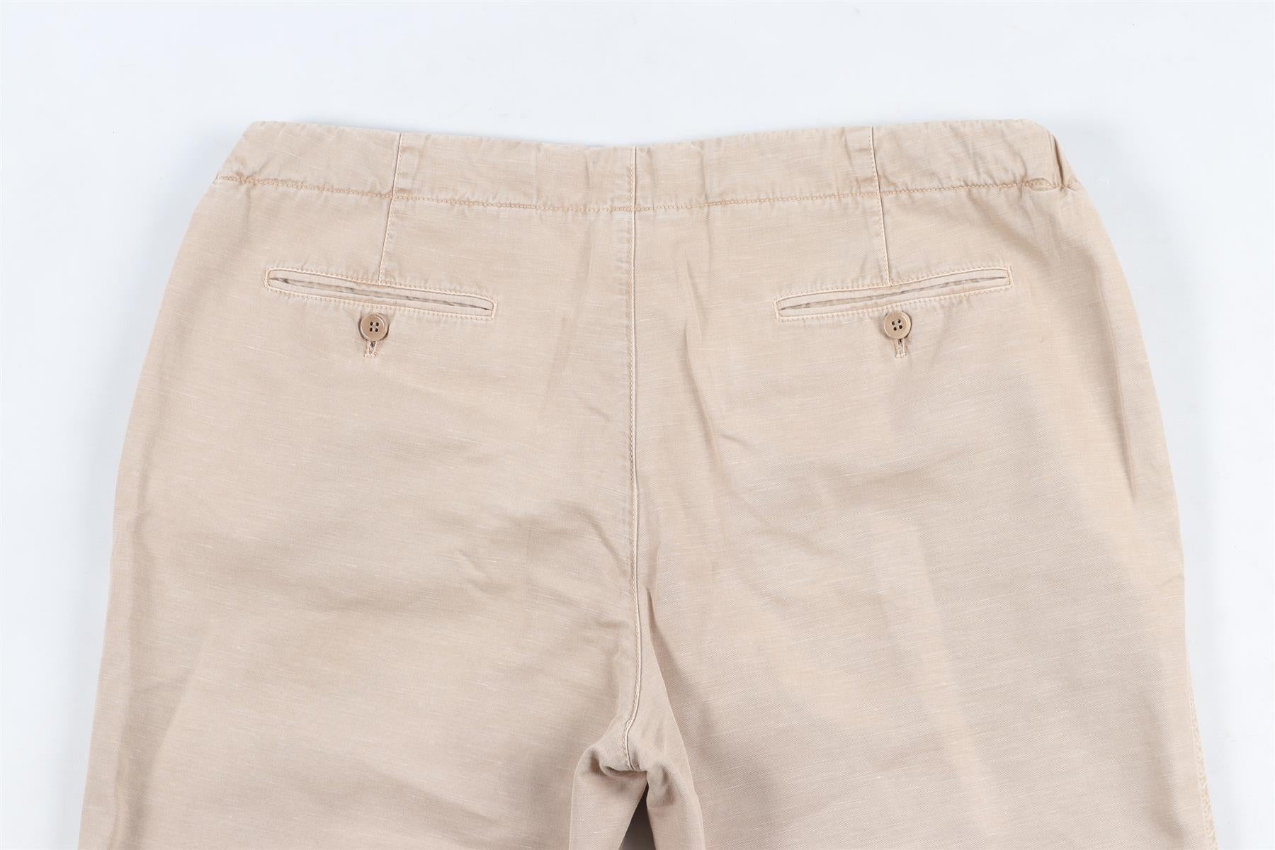 LORO PIANA BEIGE MEN'S COTTON SHORTS LARGE