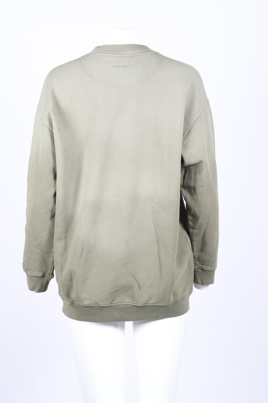 ANINE BING PRINTED COTTON SWEATSHIRT XSMALL