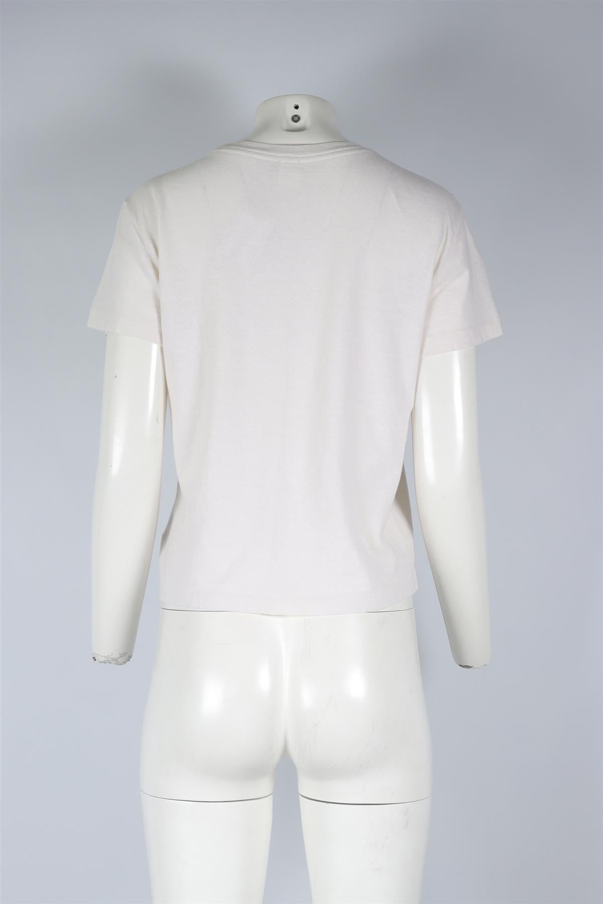 RE/DONE WHITE COTTON T-SHIRT MEDIUM