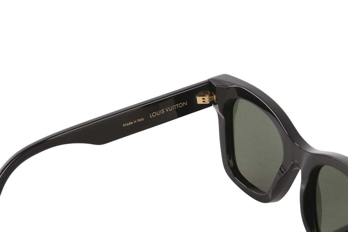 LOUIS VUITTON BLACK SQUARE FRAME ACETATE SUNGLASSES