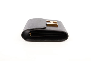 HERMÈS BLACK 2020 CONSTANCE COMPACT EPSOM LEATHER WALLET