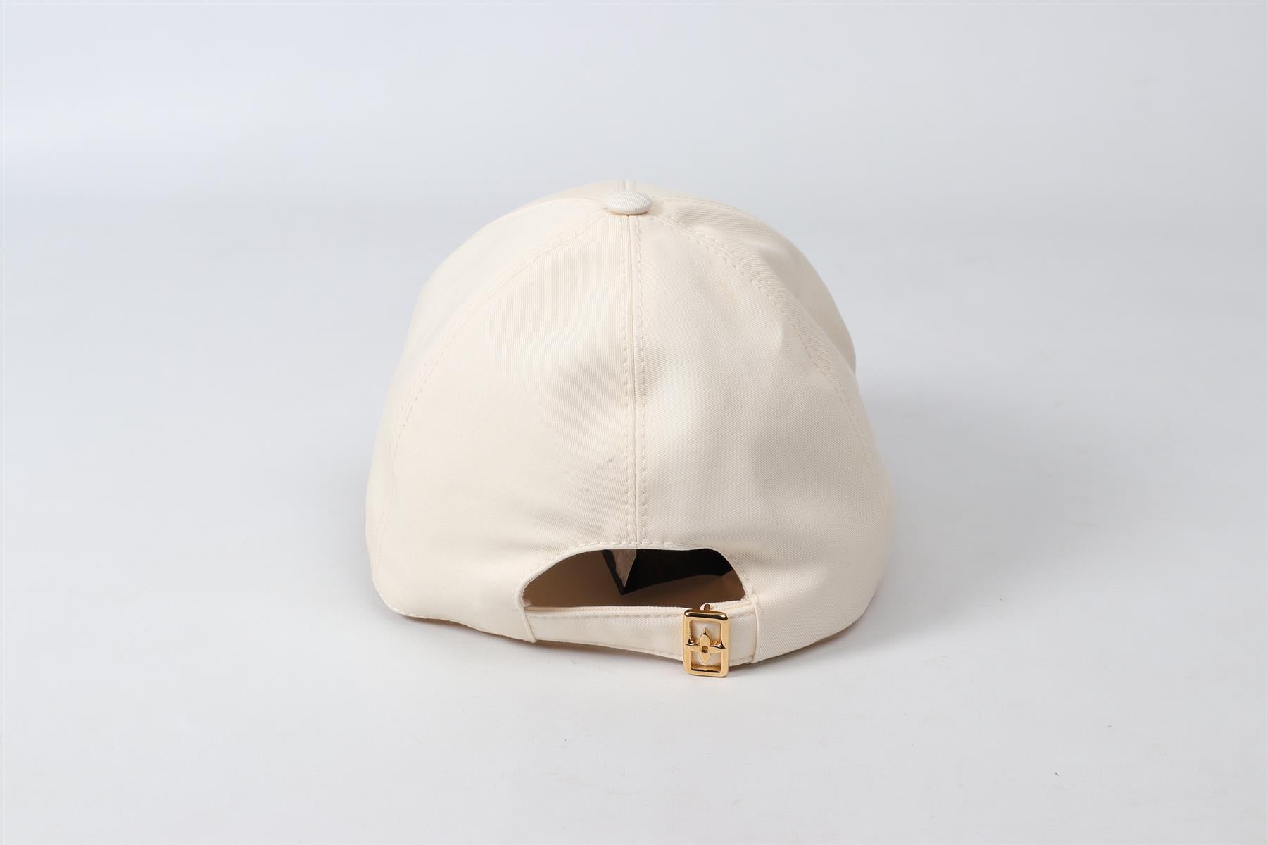 LOUIS VUITTON CREAM LV COTTON BASEBALL CAP LARGE