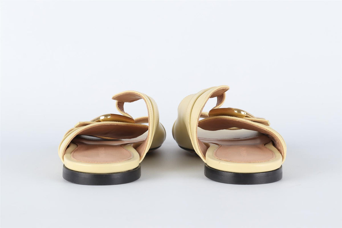 BOTTEGA VENETA YELLOW LEATHER SANDALS EU 39 UK 6 US 9