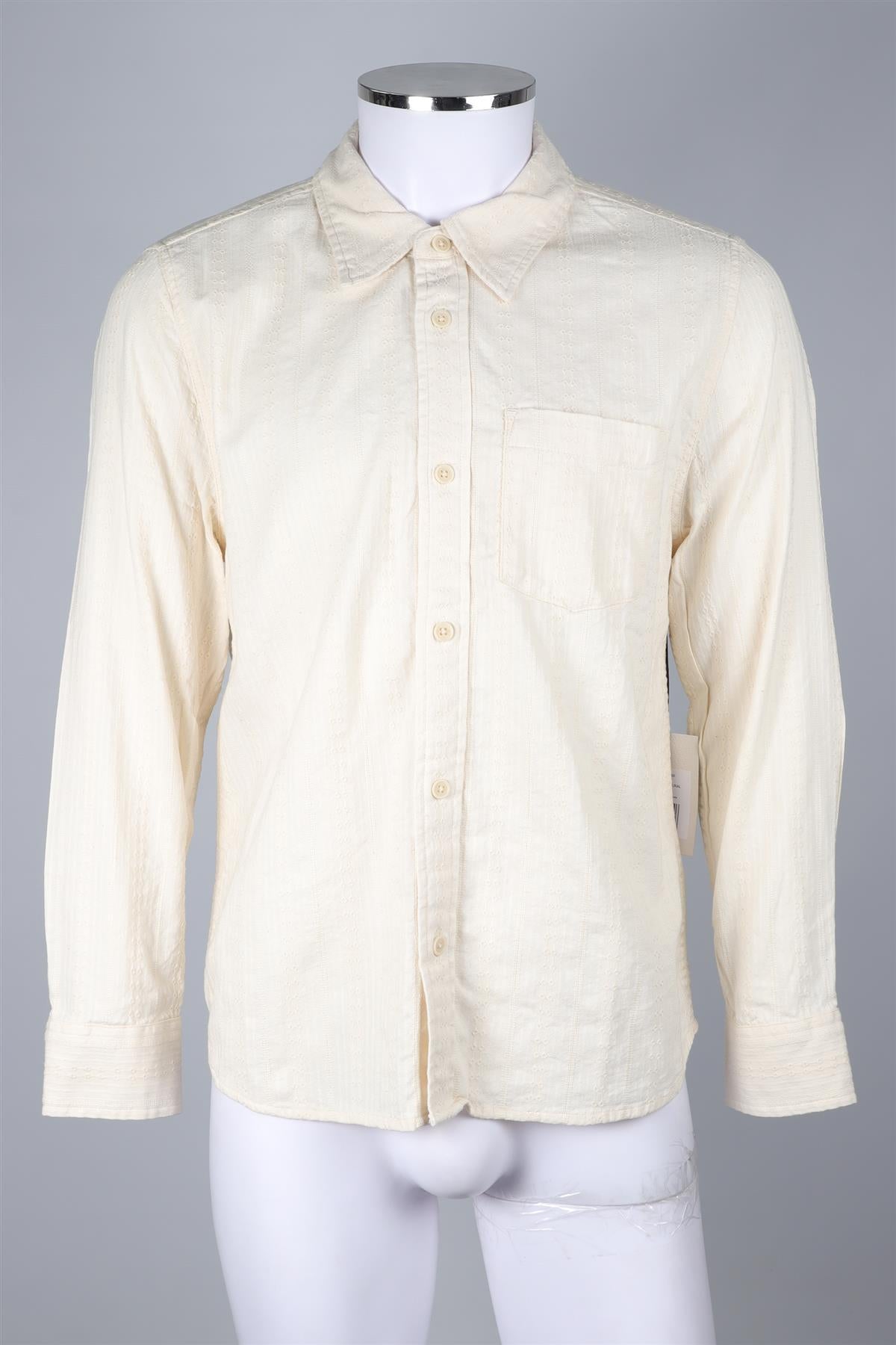 CORRIDOR CREAM MEN'S COTTON SHIRT MEDIUM