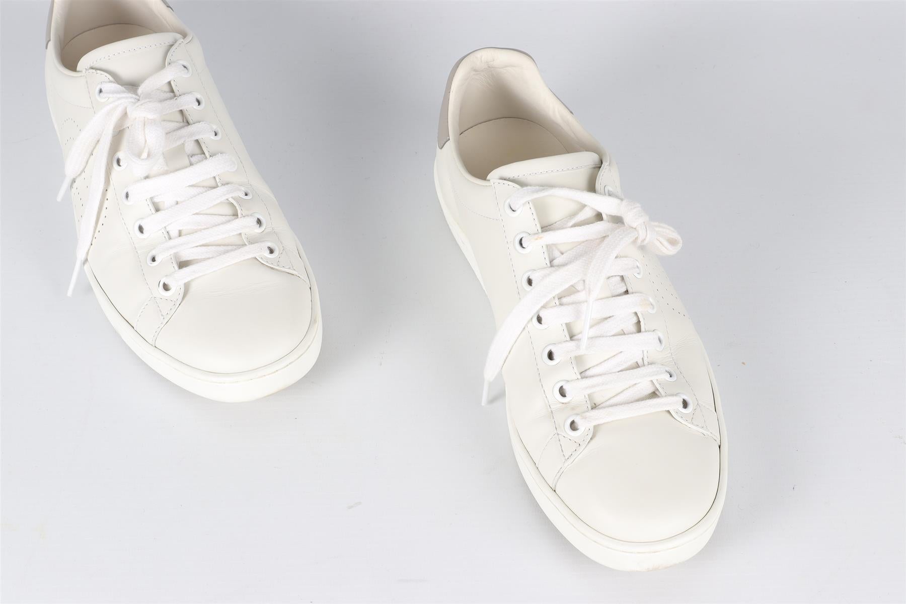 GUCCI WHITE ACE GG LEATHER SNEAKERS EU 38 UK 5 US 8