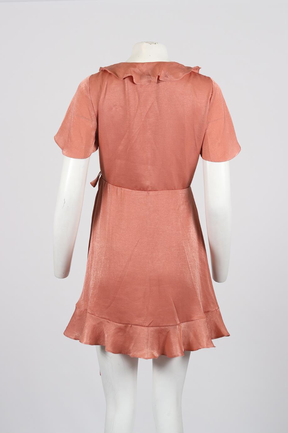 SHOW ME YOUR MUMU SATIN MINI WRAP DRESS LARGE
