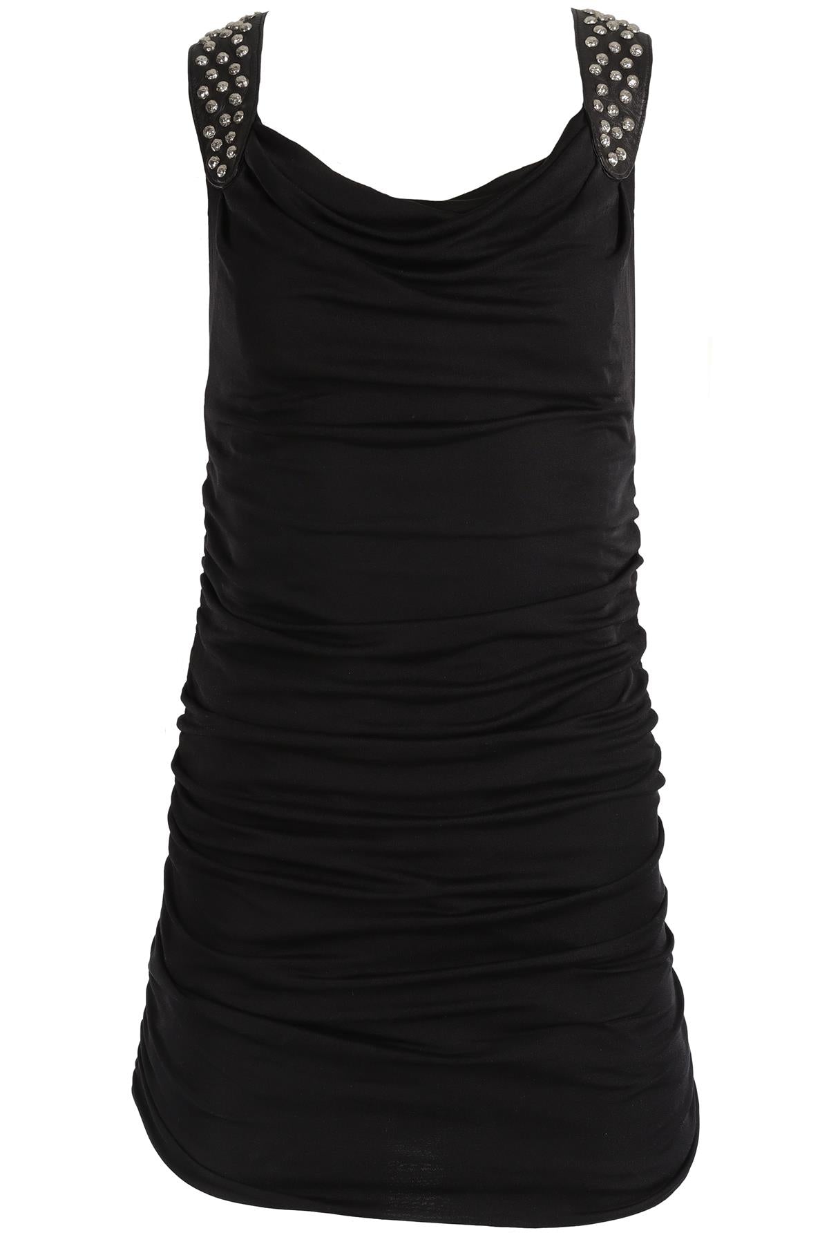 JAY AHR BLACK JERSEY MINI DRESS XSMALL
