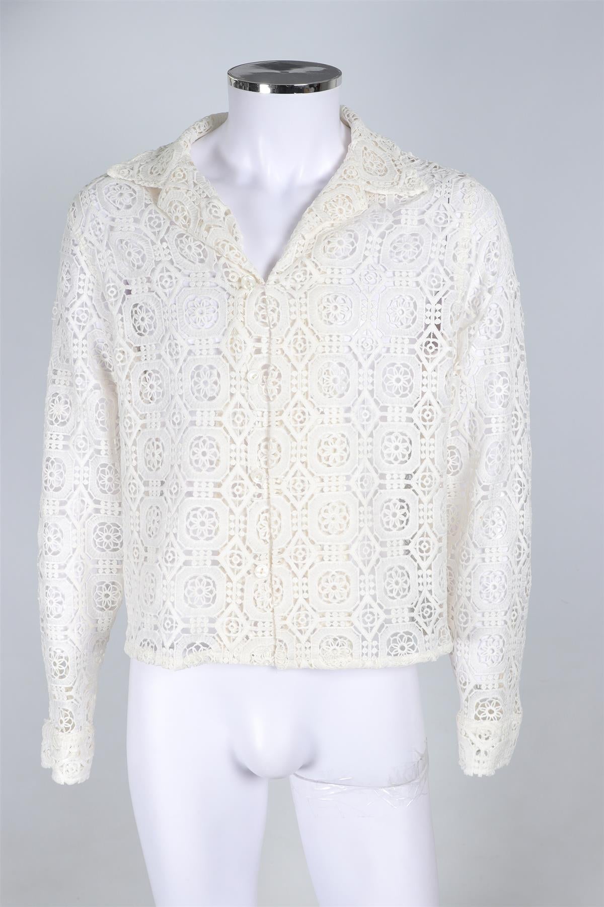FORREST COMMONS CREAM MEN'S COTTON SHIRT XSMALL