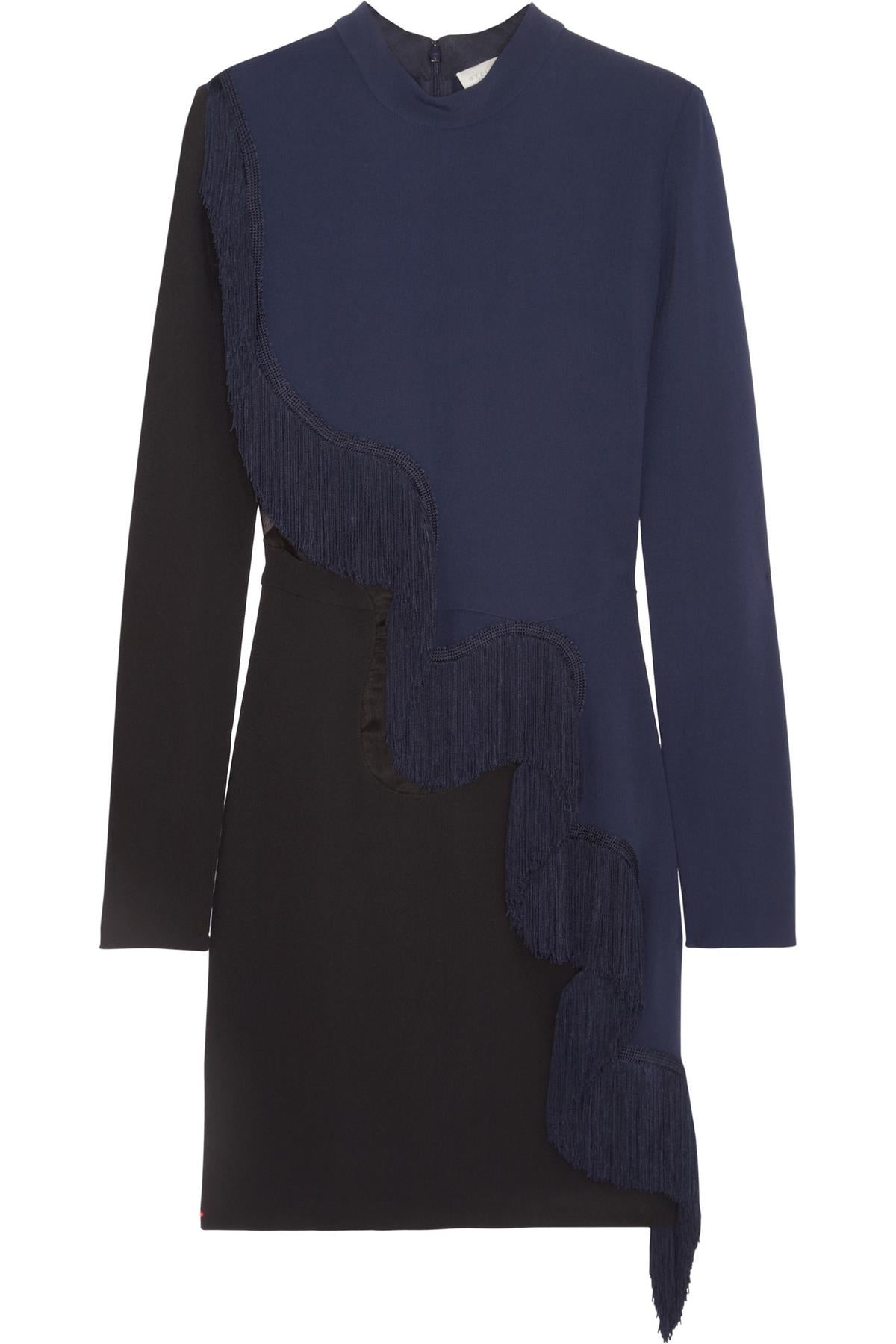 STELLA MCCARTNEY ALBA FRINGED CREPE MINI DRESS IT 40 UK 8