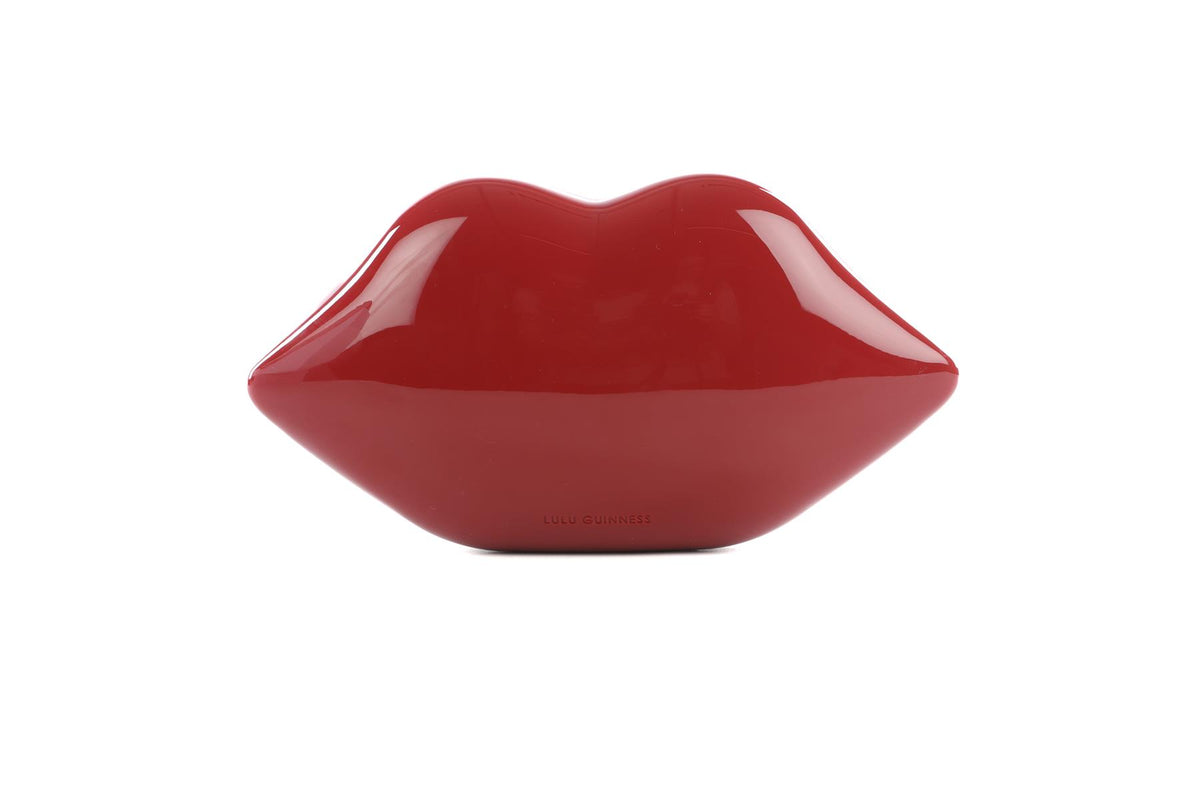 Lulu Guiness Red Lulu Medium Red Lips Clutch