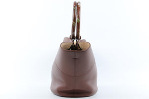 THE ROW BROWN MARKET LEATHER TOTE BAG