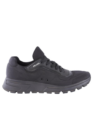 PRADA BLACK MEN'S NYLON SNEAKERS EU 42.5 UK 8.5 US 9.5