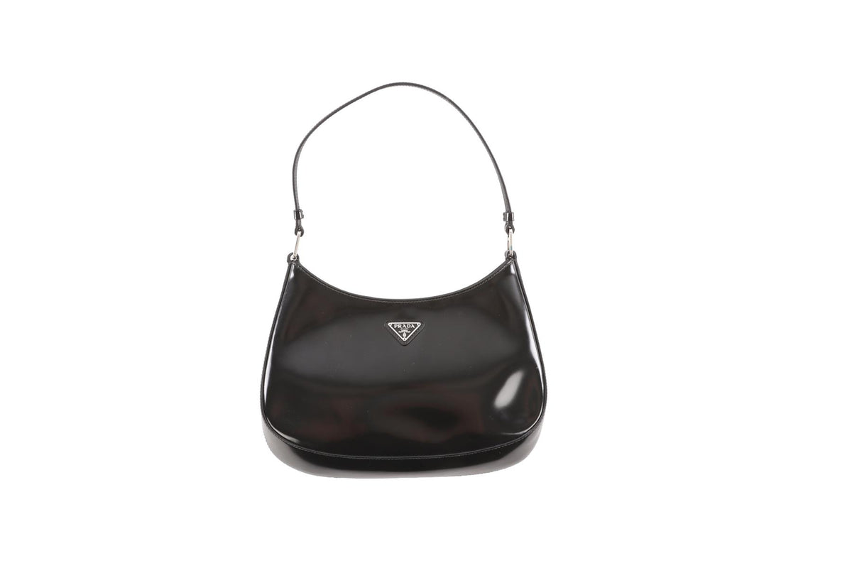 PRADA BLACK CLEO LEATHER SHOULDER BAG
