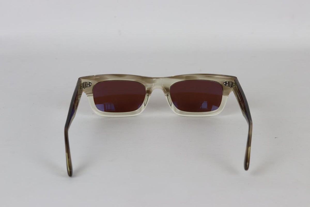 OLIVER PEOPLES RECTANGLE FRAME ACETATE SUNGLASSES
