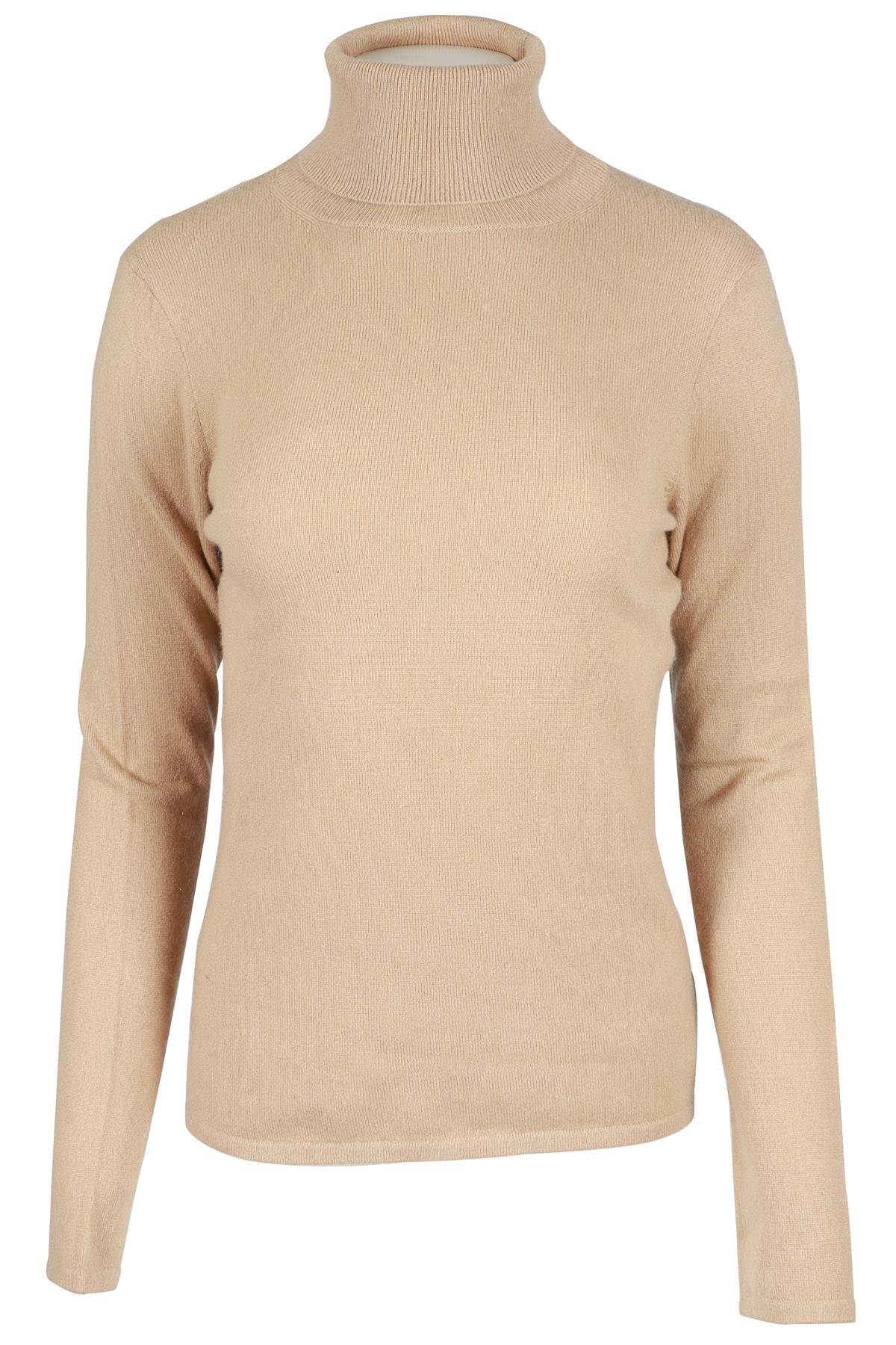 TSE CLASSIC TAN CASHMERE SWEATER MEDIUM
