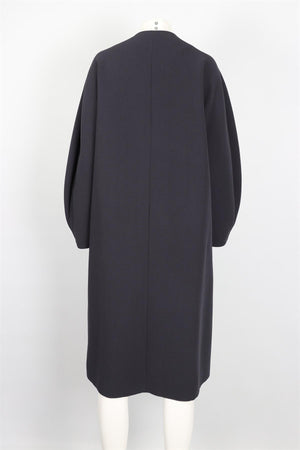 ROKSANDA NAVY CREPE COAT XSMALL