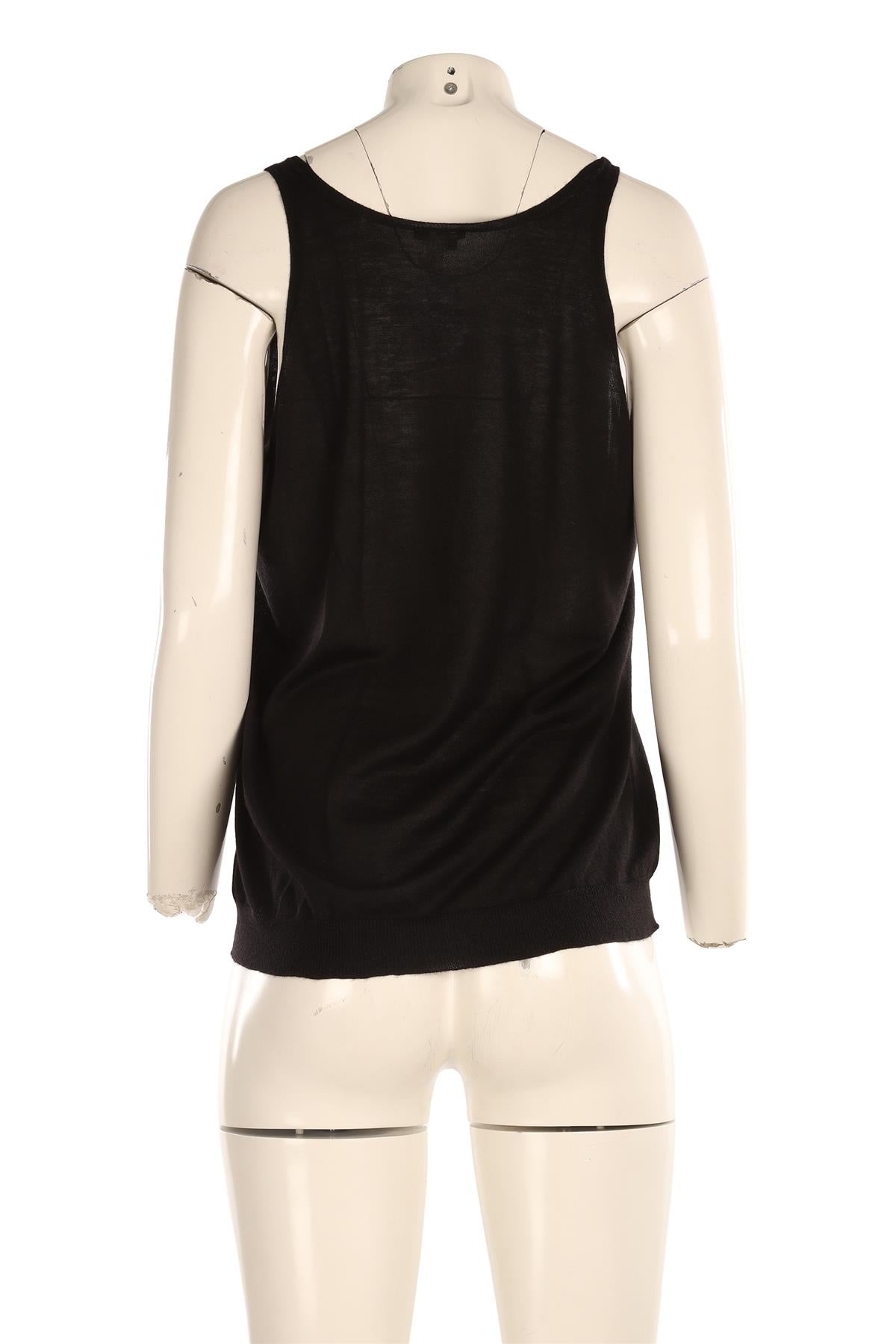 BOTTEGA VENETA BLACK CASHMERE TOP IT 42 UK 10