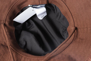 JACQUEMUS BROWN COTTON BUCKET HAT