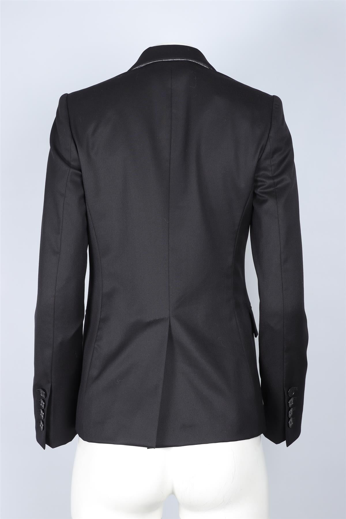 STELLA MCCARTNEY BLACK WOOL BLAZER IT 36 UK 4