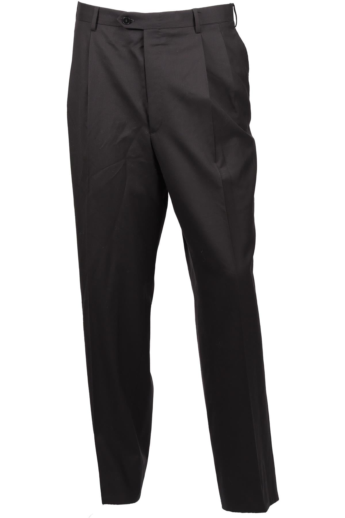 BRIONI BLACK MEN'S WOOL STRAIGHT LEG PANTS W 38