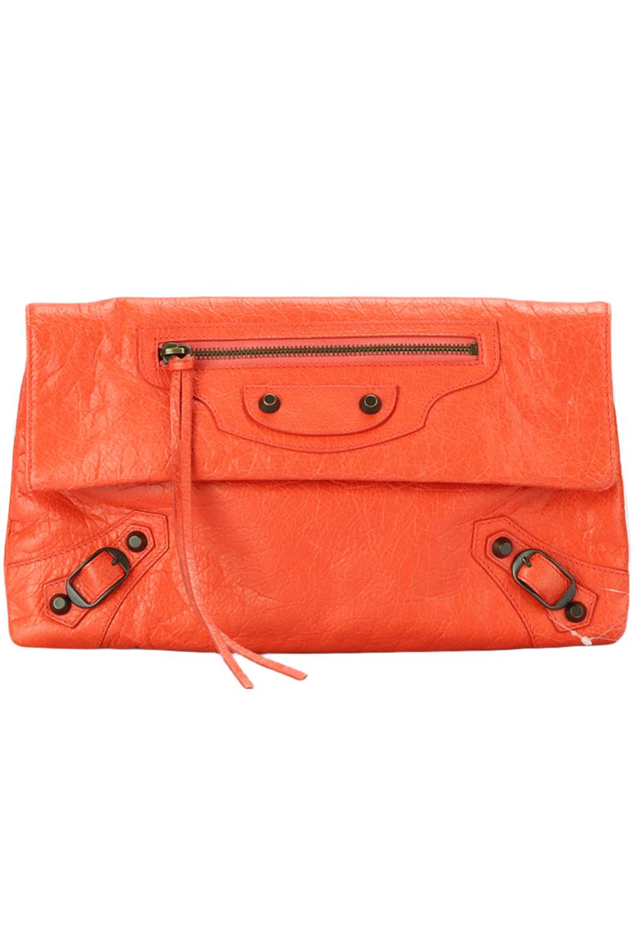 BALENCIAGA MOTORCROSS LEATHER CLUTCH