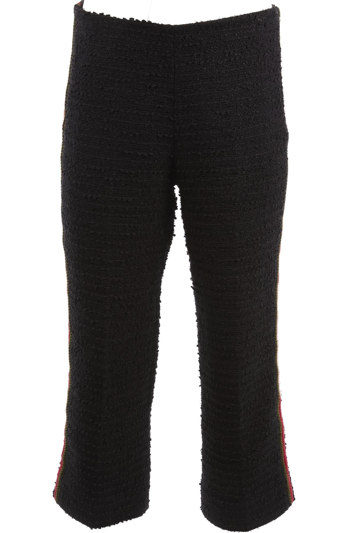 GUCCI BLACK COTTON STRAIGHT LEG PANTS IT 42 UK 10