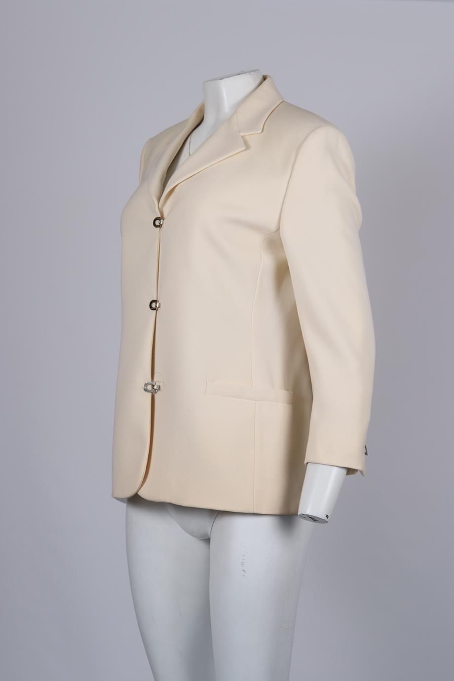 GIANNI VERSACE VINTAGE CREPE BLAZER IT 44 UK 12
