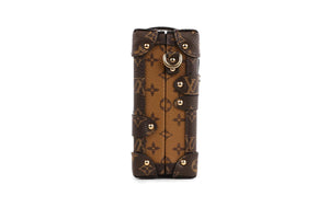 LOUIS VUITTON BROWN 2017 PETITE MALLE MONOGRAM COATED CANVAS CLUTCH