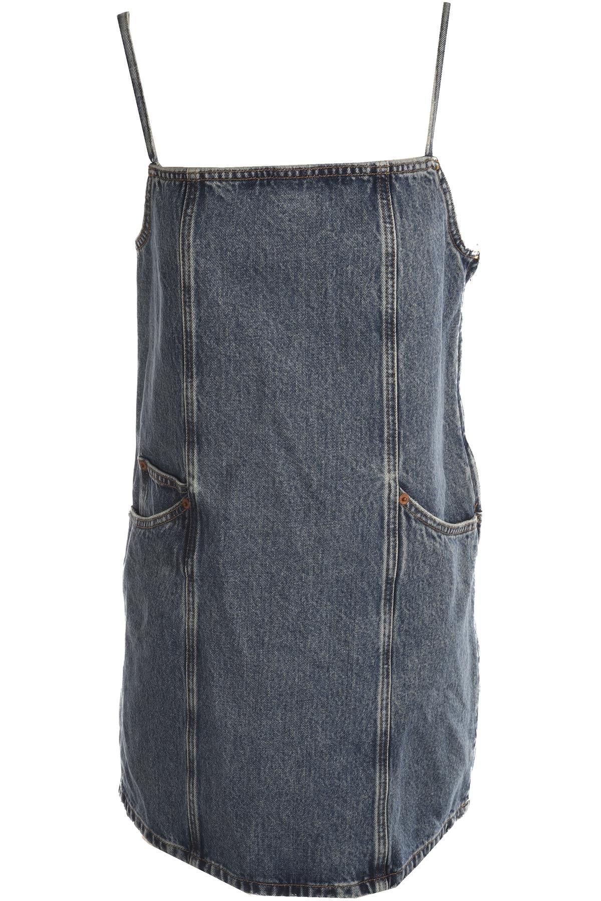 RE/DONE BLUE DENIM MINI DRESS SMALL