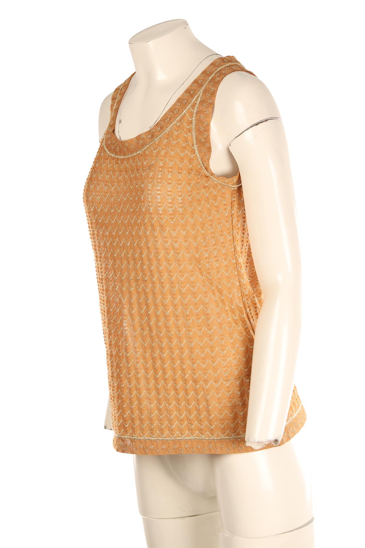 MISSONI TAN KNIT VEST IT 44 UK 12