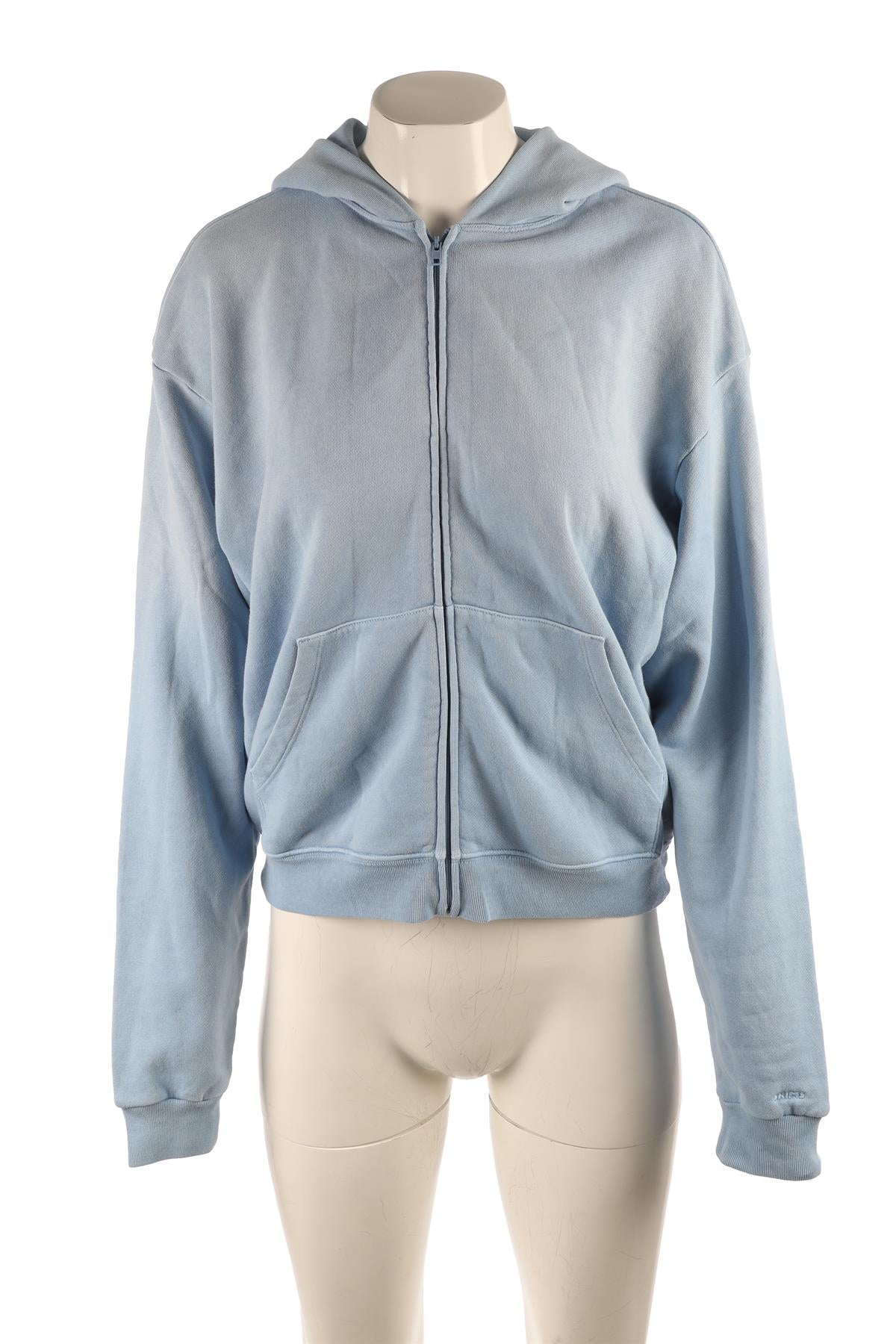 SKIMS BLUE COTTON HOODIE SMALL