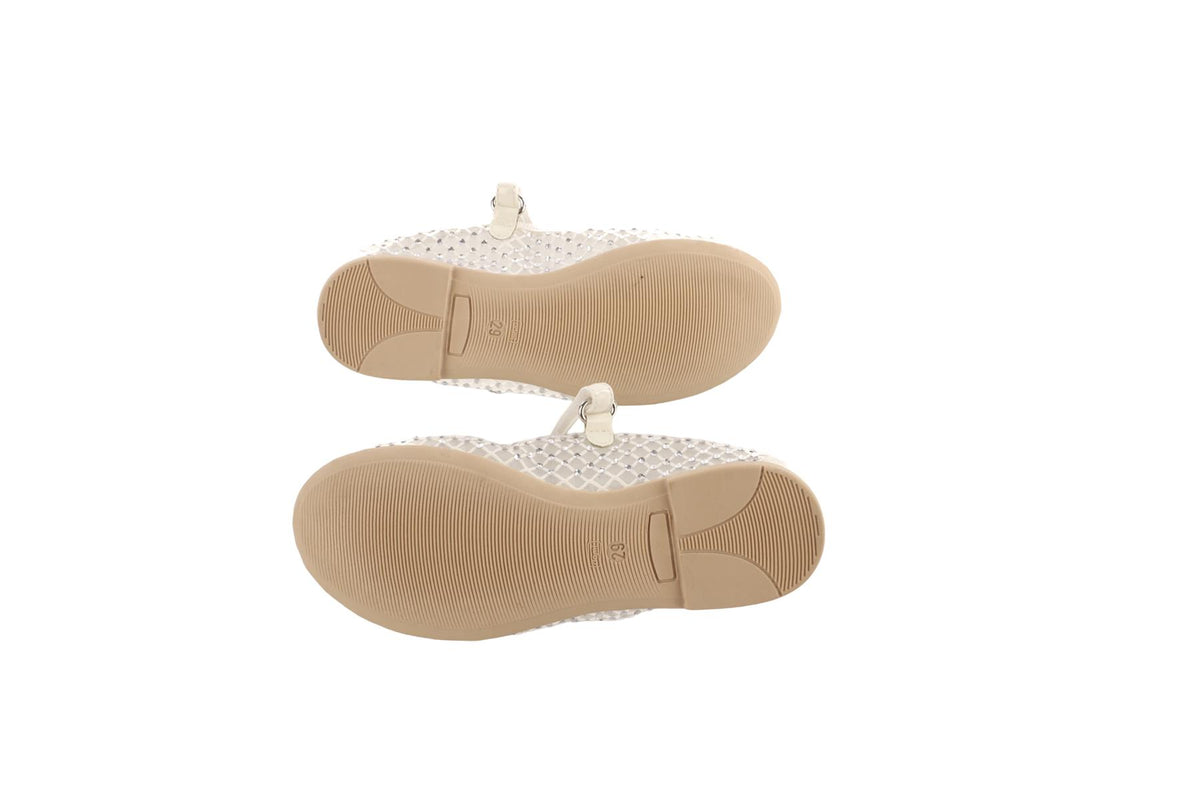 MONNALISA WHITE KIDS GIRLS BALLET FLATS EU 29 UK 11 US 12