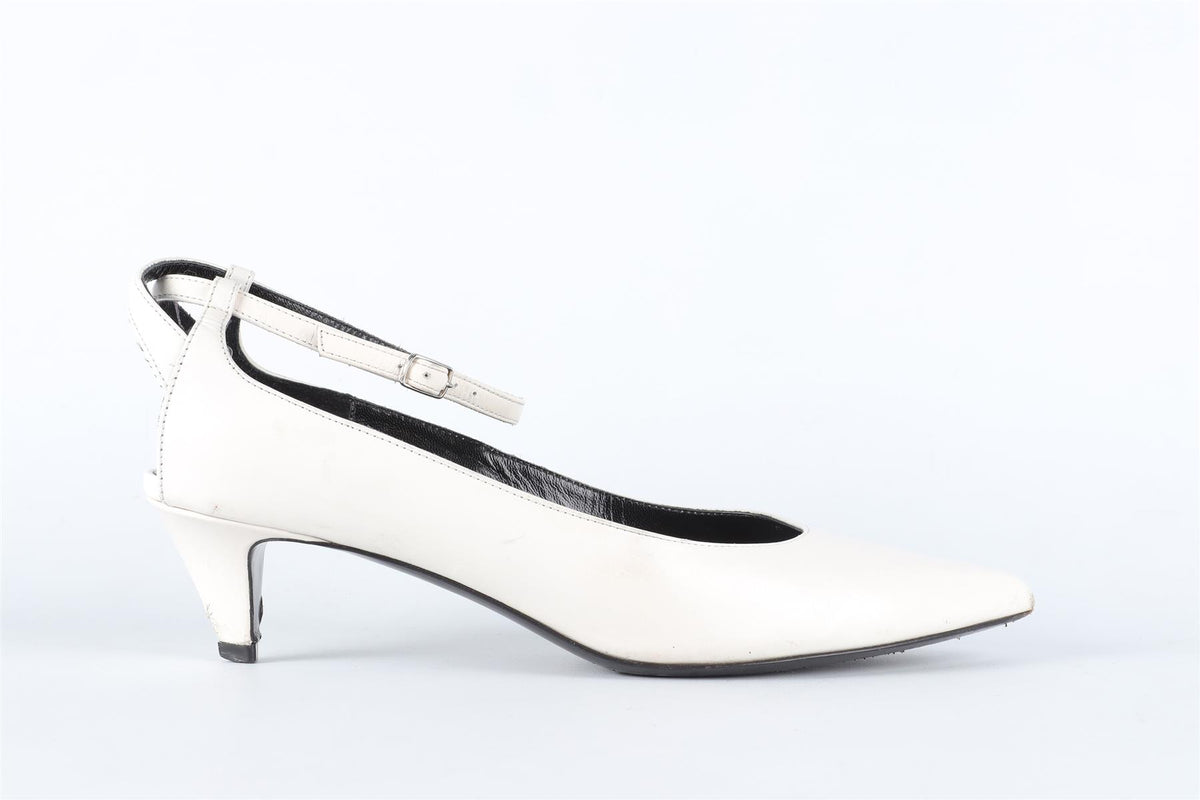 CELINE WHITE LEATHER PUMPS EU 38 UK 5 US 8