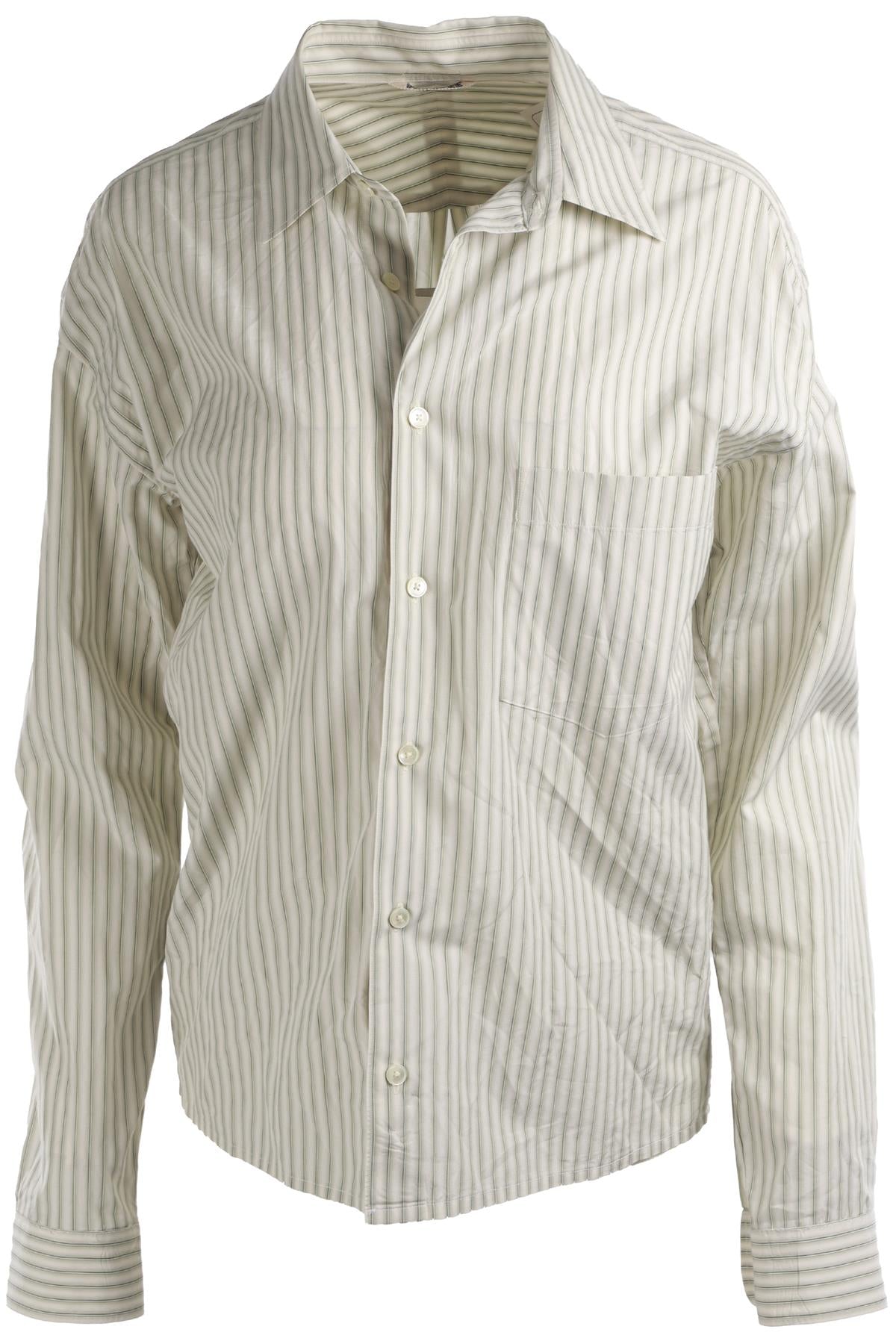 AURALEE GREEN COTTON SHIRT US 4 UK 8